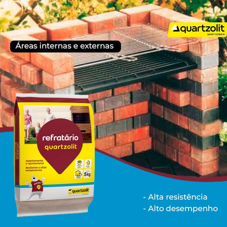 Argamassa Para Refratarios Saco 5kg Quartzolit - Thony Ferragem