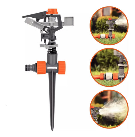 Aspersor De Impulso Engate Rápido Cobertura 360 Tramontina - Thony Ferragem