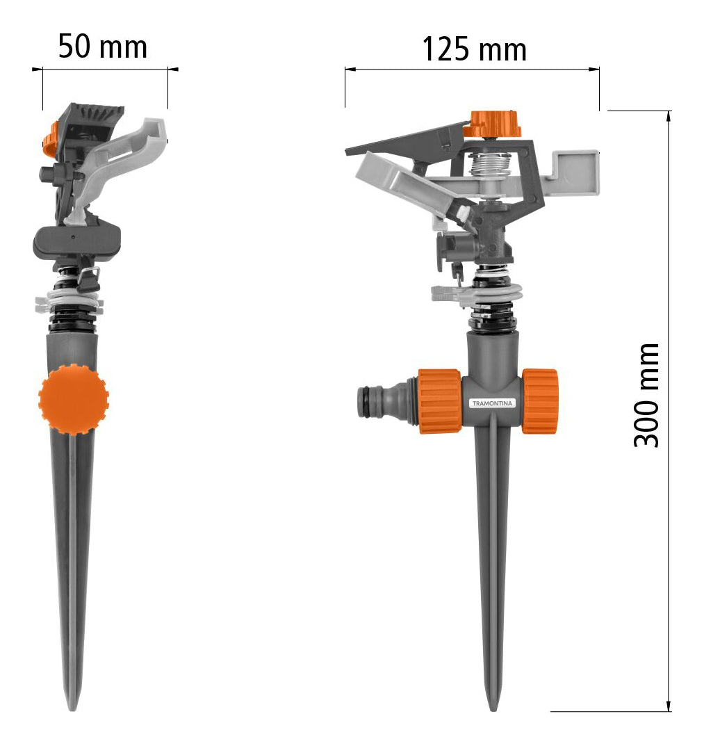 Aspersor De Impulso Engate Rápido Cobertura 360 Tramontina - Thony Ferragem