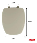 Assento Thema Almofadado Creme Astra - Thony Ferragem