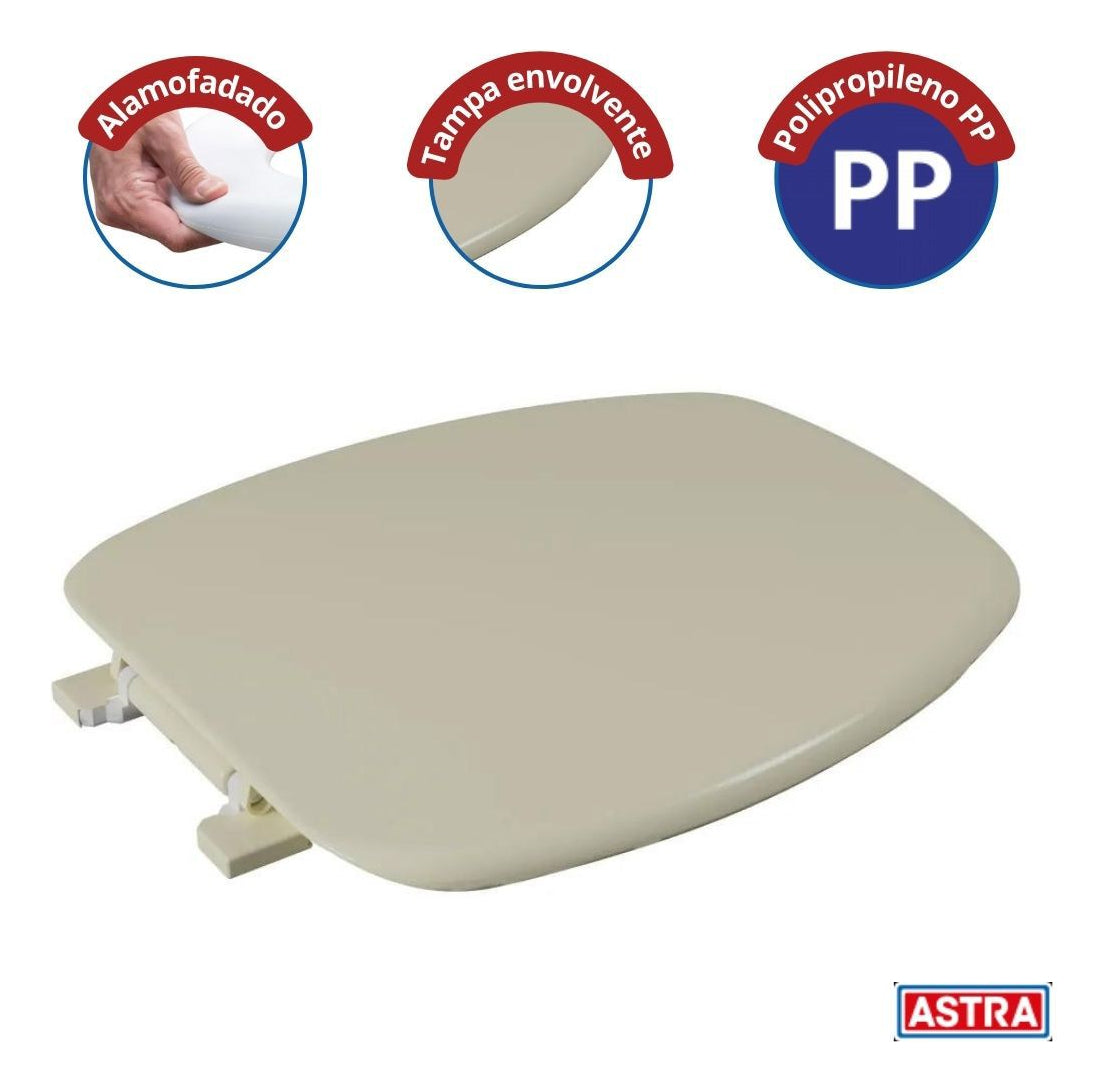 Assento Thema Almofadado Creme Astra