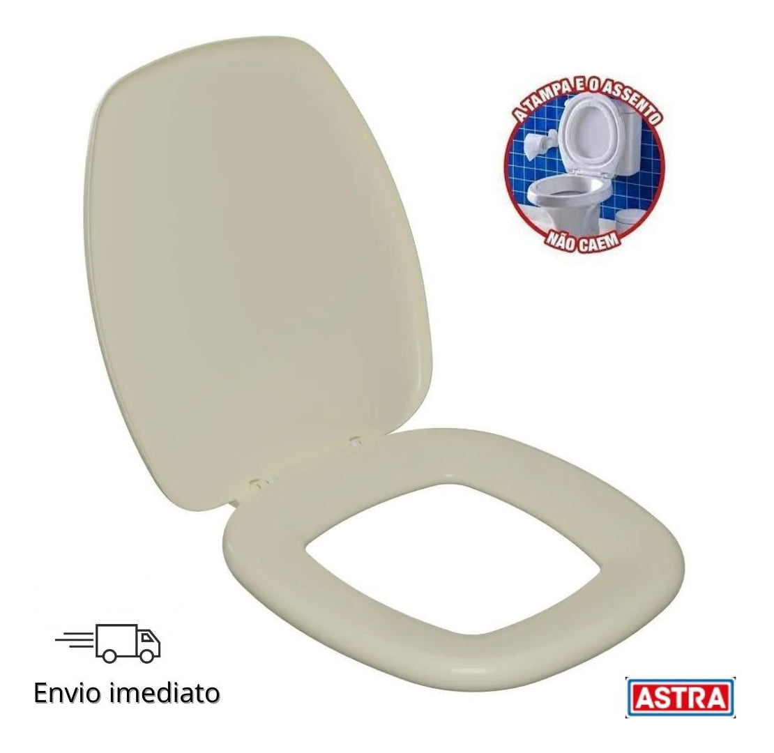 Assento Thema Almofadado Creme Astra