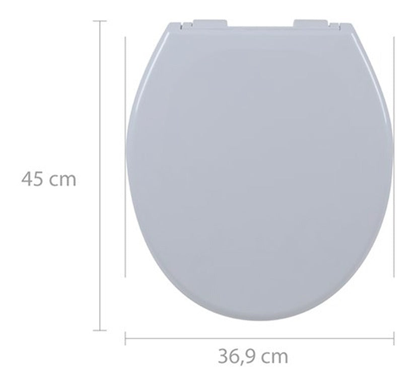 Assento Sanitário Oval Soft Close Cinza Astra - Thony Ferragem