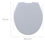 Assento Sanitário Oval Soft Close Cinza Astra - Thony Ferragem