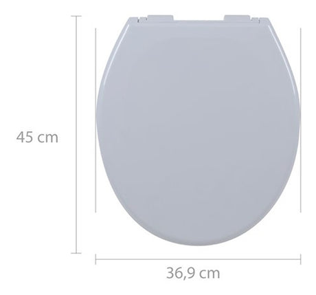 Assento Sanitário Oval Soft Close Cinza Astra - Thony Ferragem