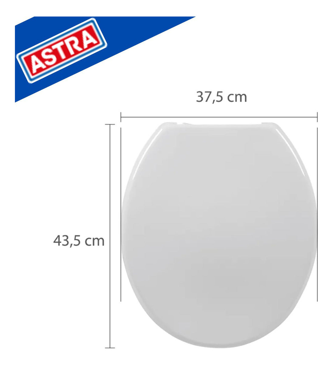 Assento Sanitário Público Oval Branco Astra