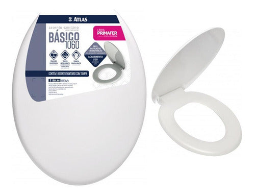 Assento Plástico Básico Branco Gelo Atlas