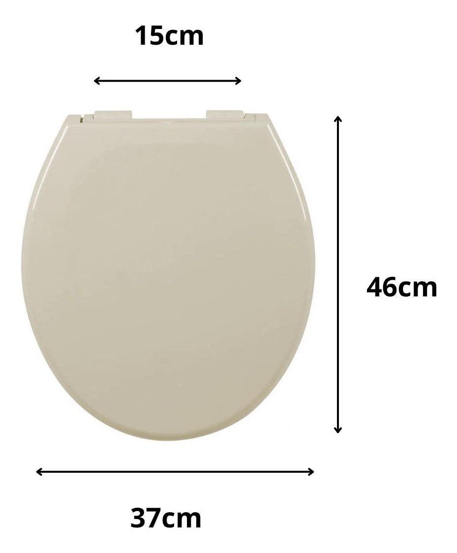 Assento Sanitário Oval Soft Close Bege Astra - Thony Ferragem