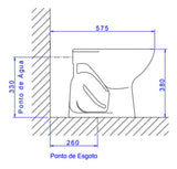 Bacia Para Caixa Acoplada  Izy Branco Gelo Deca - Thony Ferragem