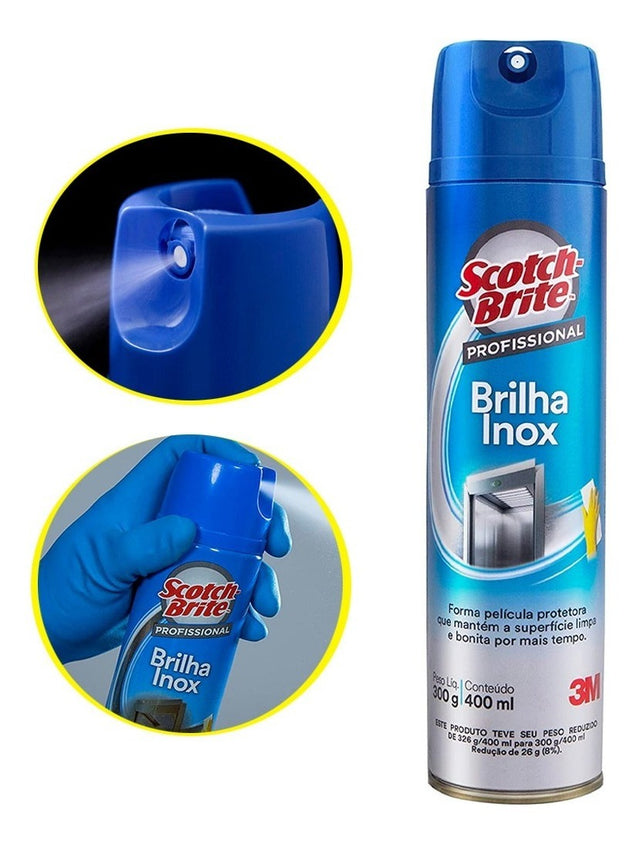 Brilha Inox Scotch-Brite Aerossol 3M - Thony Ferragem