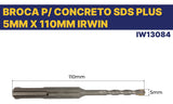Broca Ponta Videa Sds Plus 5 X 110mm Irwin