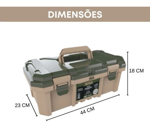 Caixa De Ferramentas Tatica 18,3’’ - Camper Metasul - Thony Ferragem