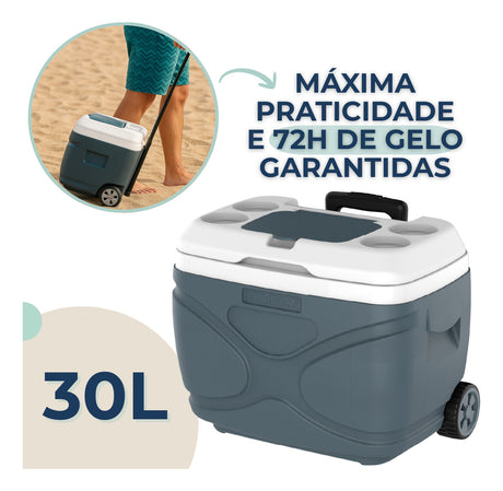 Caixa Térmica Everest 30L Cinza Soprano - Thony Ferragem