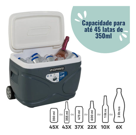 Caixa Térmica Everest 30L Cinza Soprano - Thony Ferragem