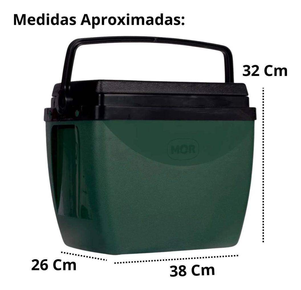 Caixa Térmica Verde c/ Preto 18L Mor - Thony Ferragem