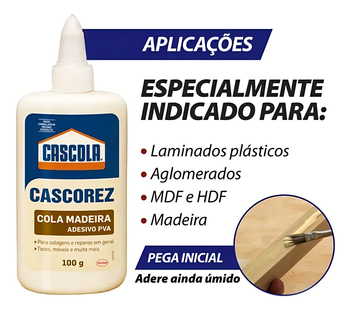 Cola Para Madeira 100g Cascola - Thony Ferragem