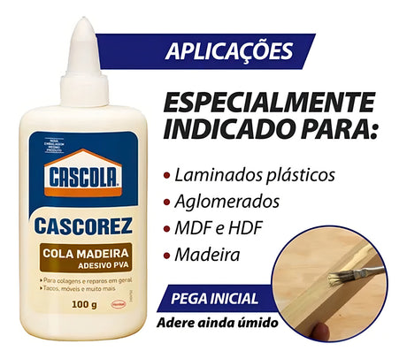 Cola Para Madeira 100g Cascola - Thony Ferragem