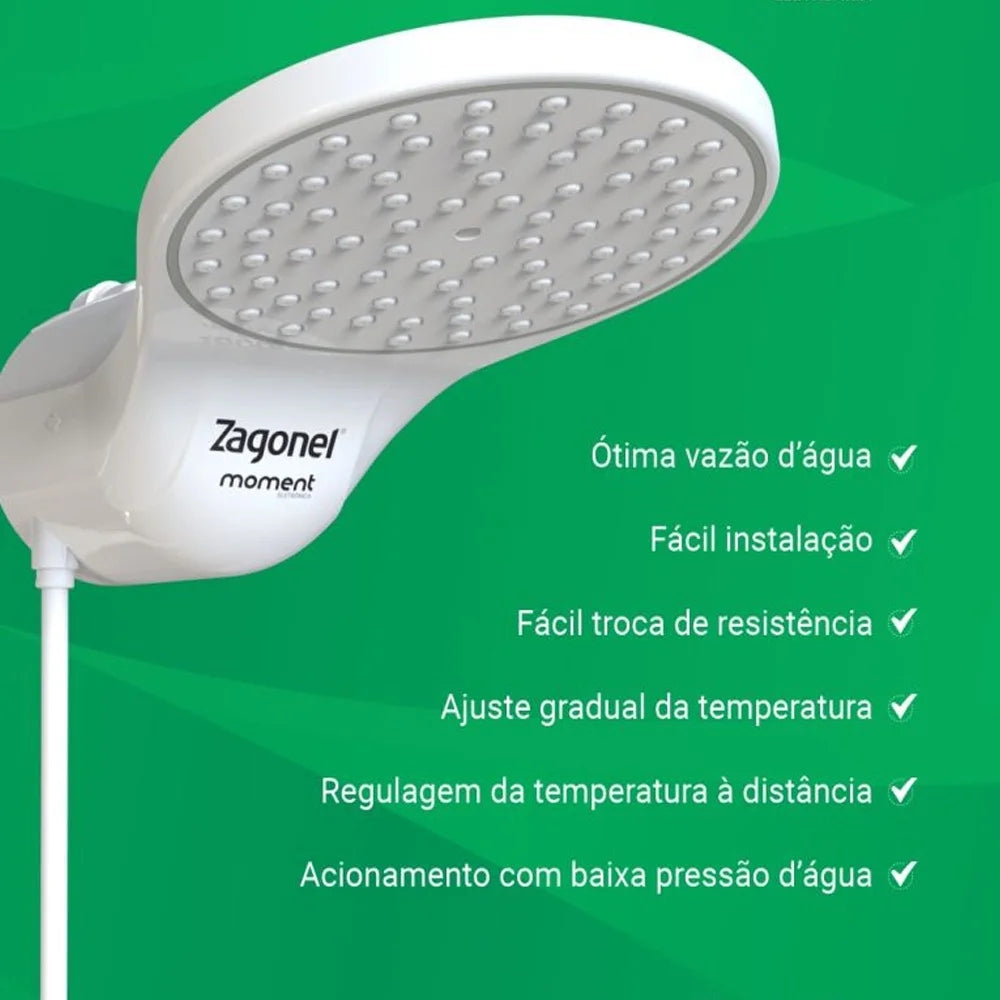 Ducha Eletrônica 7500W 220V Branco  Moment Zagonel