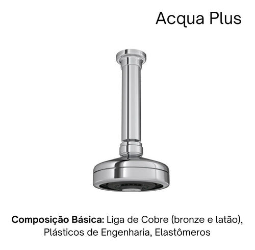 Chuveiro Teto com Tubo Acqua Plus Cromado Deca - Thony Ferragem