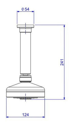 Chuveiro Teto com Tubo Acqua Plus Cromado Deca - Thony Ferragem