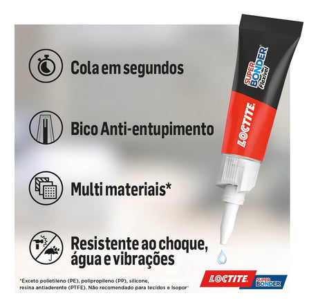 Adesivo Super Bonder Power Flex Gel 2g Loctite - Thony Ferragem