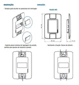 Conjunto 1 Interruptor Simples Aria 4x2 Branco Tramontina