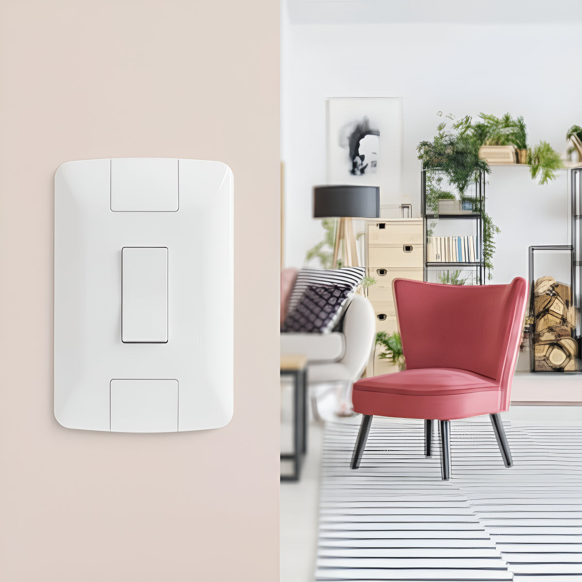 Conjunto 1 Interruptor Simples Aria 4x2 Branco Tramontina