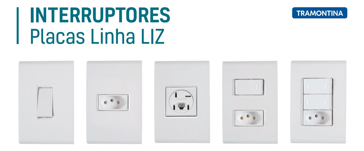 Conjunto 2 Interruptores Simples 10a - Liz Tramontina - Thony Ferragem