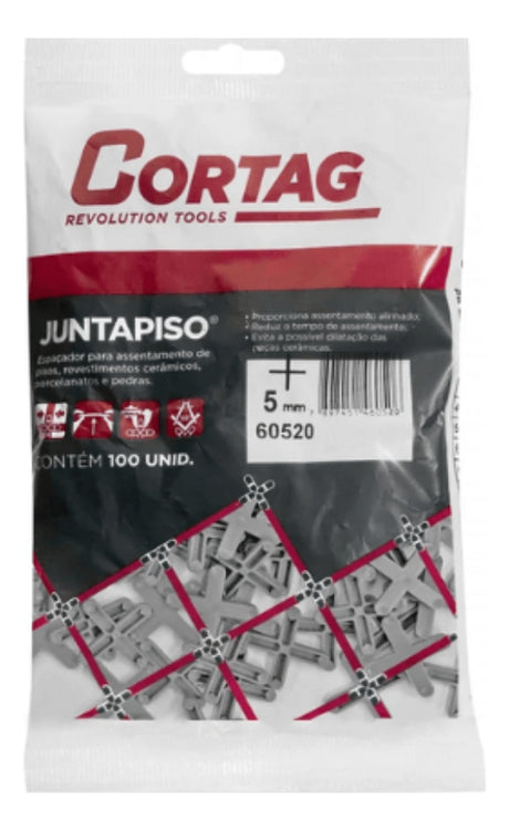 Espaçador Junta Piso 5mm C/ 100 peças Cortag - Thony Ferragem