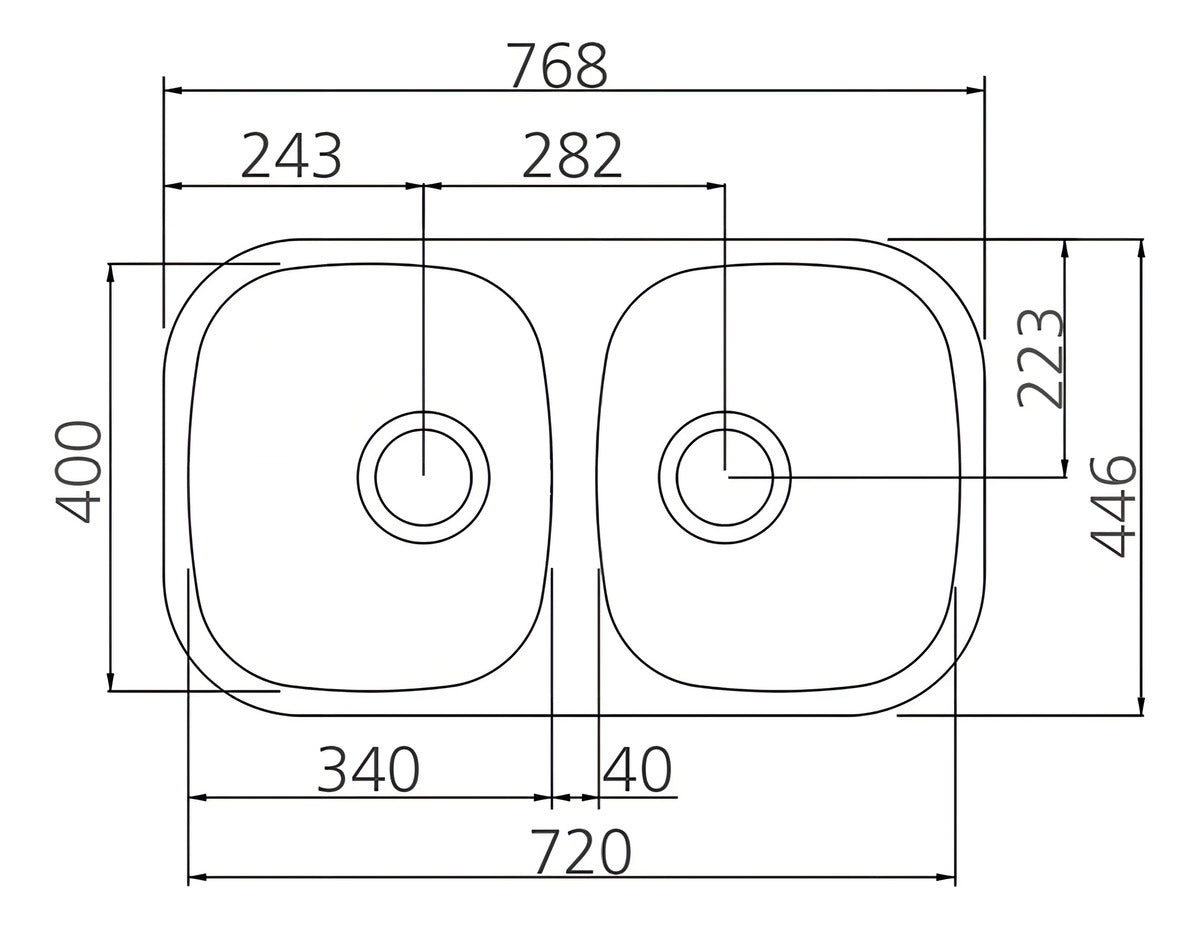 Cuba Dupla Inox Polido Escape 77x45x15 Tramontina - Thony Ferragem