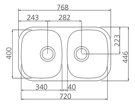 Cuba Dupla Inox Polido Escape 77x45x15 Tramontina - Thony Ferragem