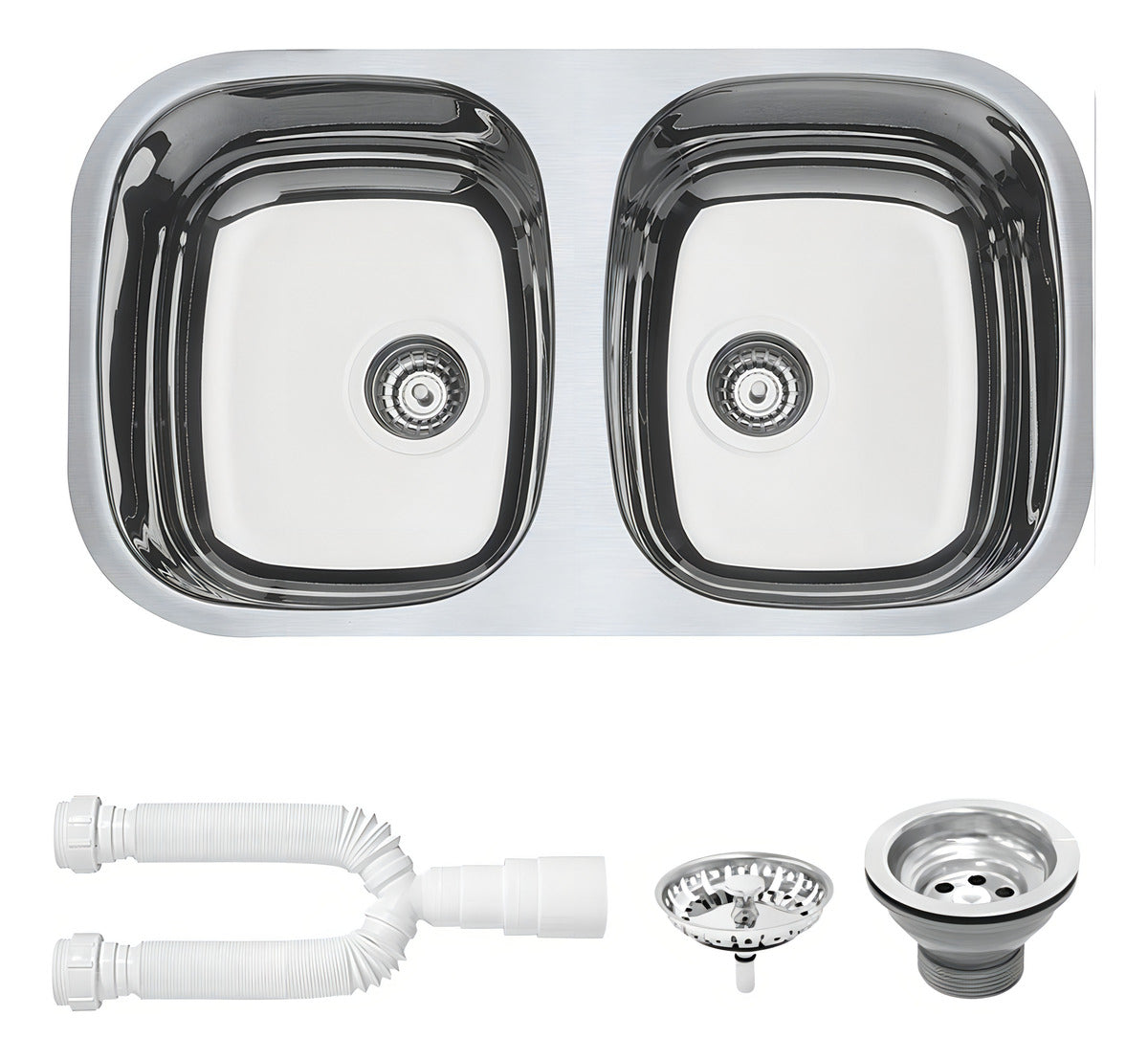 Cuba Dupla Inox Polido Escape 77x45x15 Tramontina - Thony Ferragem