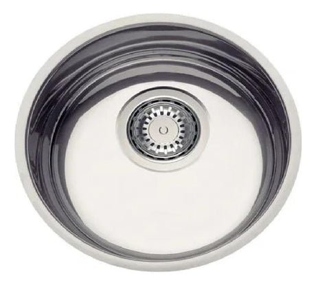 Cuba Redonda Aço Inox 30 cm Alto Brilho com Válvula – Tramontina - Thony Ferragem