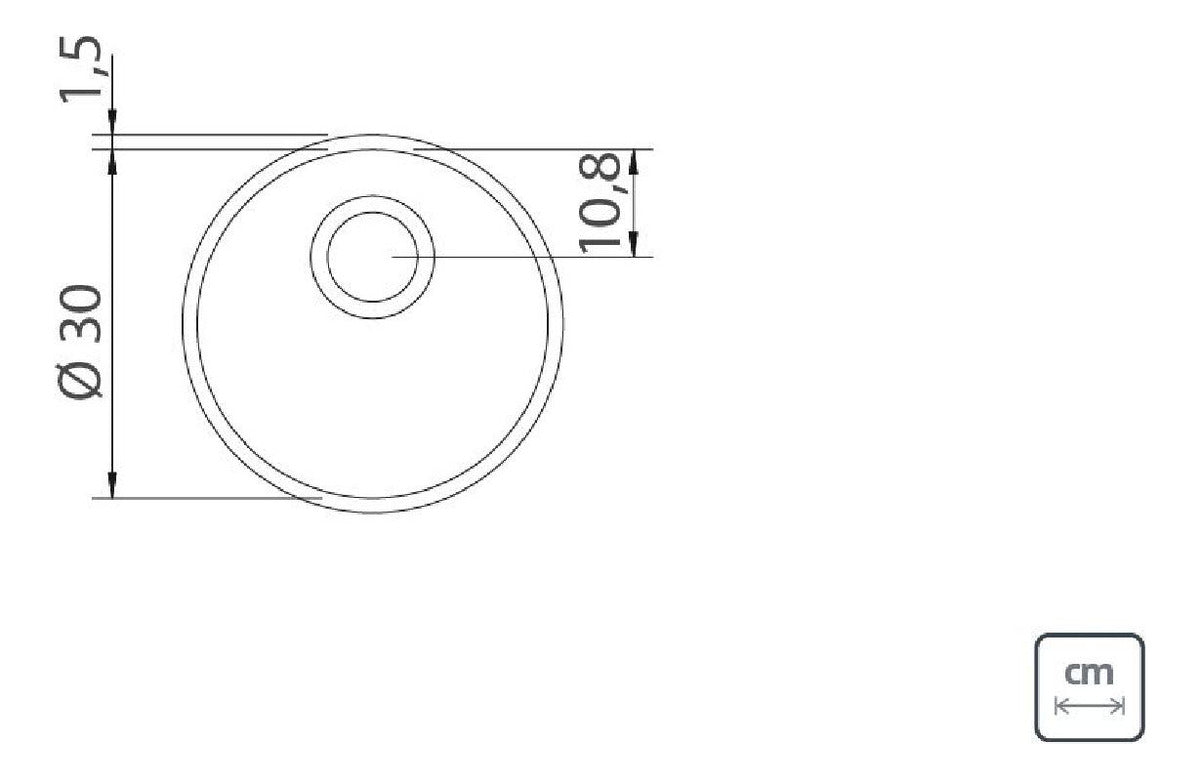 Cuba Redonda Aço Inox 30 cm Alto Brilho com Válvula – Tramontina - Thony Ferragem