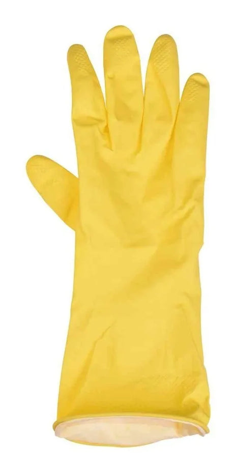 Luva Latex Media (M) Amarela C/ Forro Kala - Thony Ferragem