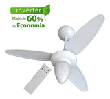 Ventilador de Teto Wind Inverter Bivolt Branco 3 Pás – Ventisol - Thony Ferragem