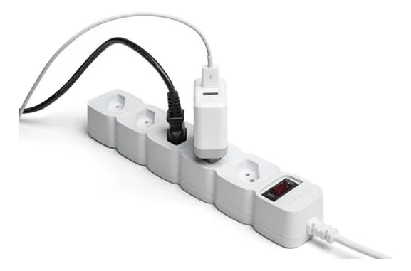 Filtro De Linha C/ 5 Tomadas Epe 205 Branco 3m Intelbras - Thony Ferragem