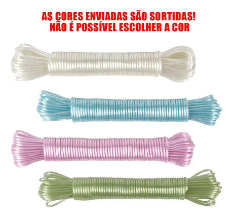 Corda Revestida Para Varal 15m Cores Mor - Thony Ferragem