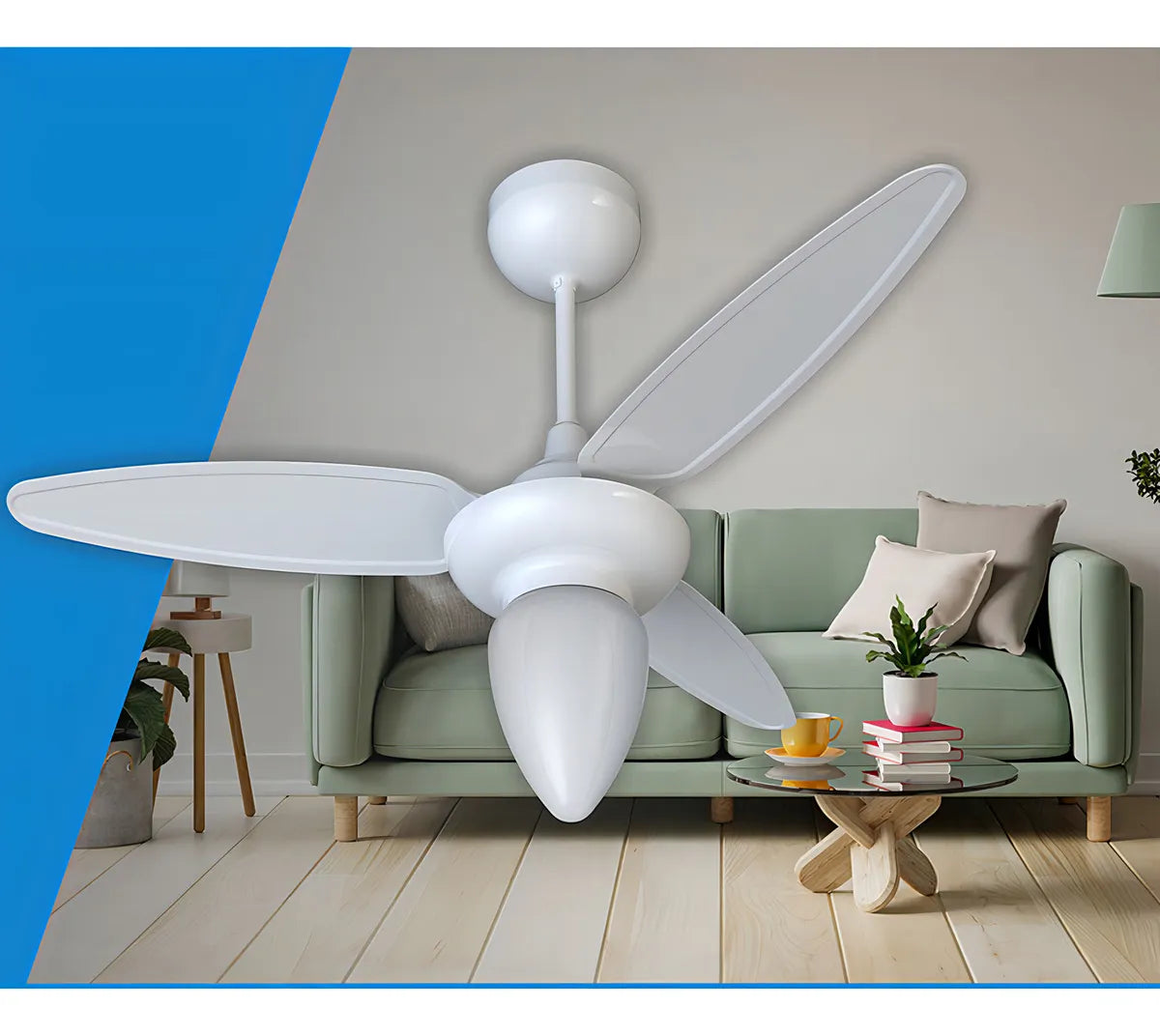 Ventilador de Teto Wind Inverter Bivolt Branco 3 Pás – Ventisol - Thony Ferragem