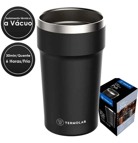 Copo Termico Pub Preto  500ml Termolar - Thony Ferragem