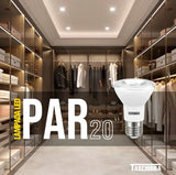 Kit 10  Lâmpadas Par 20 7W Bivolt  E27 2700K Taschibra - Thony Ferragem