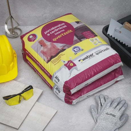 Argamassa Porcelanato Interno Cinza 20kg Quartzolit - Thony Ferragem