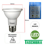 Kit  10 Lâmpadas Par  20 7W Bivolt E27 6500K Taschibra - Thony Ferragem