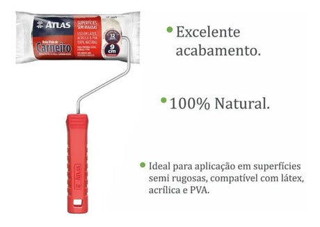 Rolo Pele Carneiro 9cm Atlas - Thony Ferragem