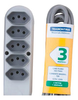 Extensao Eletrica 5 Tomadas 2p+T 10a/250v 3m Tramontina - Thony Ferragem