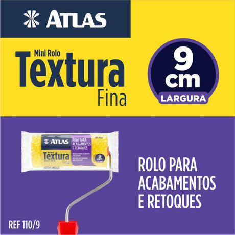 Rolo Textura Espuma 9cm Atlas - Thony Ferragem