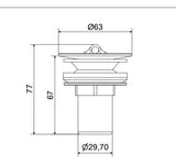 Válvula para Lavatório Sem Ladrão 1601C Meber - Thony Ferragem