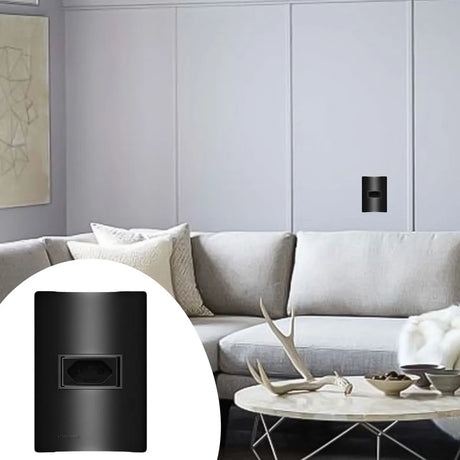 Conjunto Tomada 2p+T 20a 4x2 Carbono Revita Soprano - Thony Ferragem