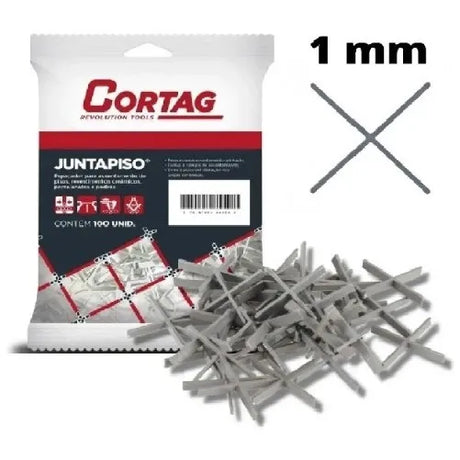 Espaçador Junta Piso 1mm C/ 100 peças Cortag - Thony Ferragem