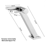 Torneira para Banheiro de Bancada Requinte C70 Rainha Metais